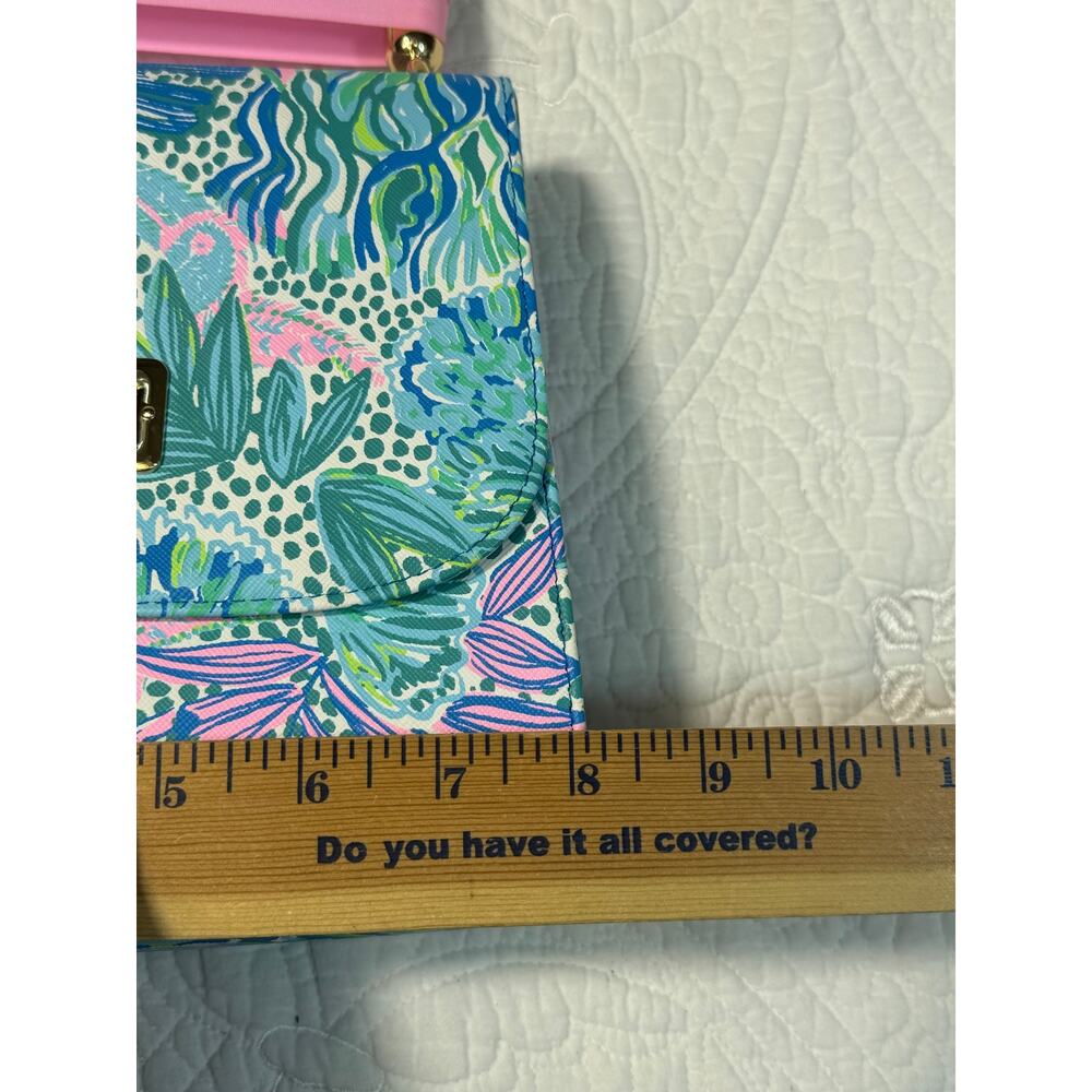 NWOT Lilly Pulitzer Women Blue/Pink Holiday In The Sun Bag Wallet Purse Set - Picture 8 of 12